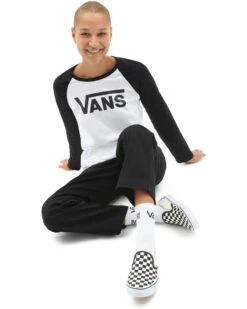 Vans Women's Flying V Long Sleeved Raglan -Snow Board Store 50130991003 g