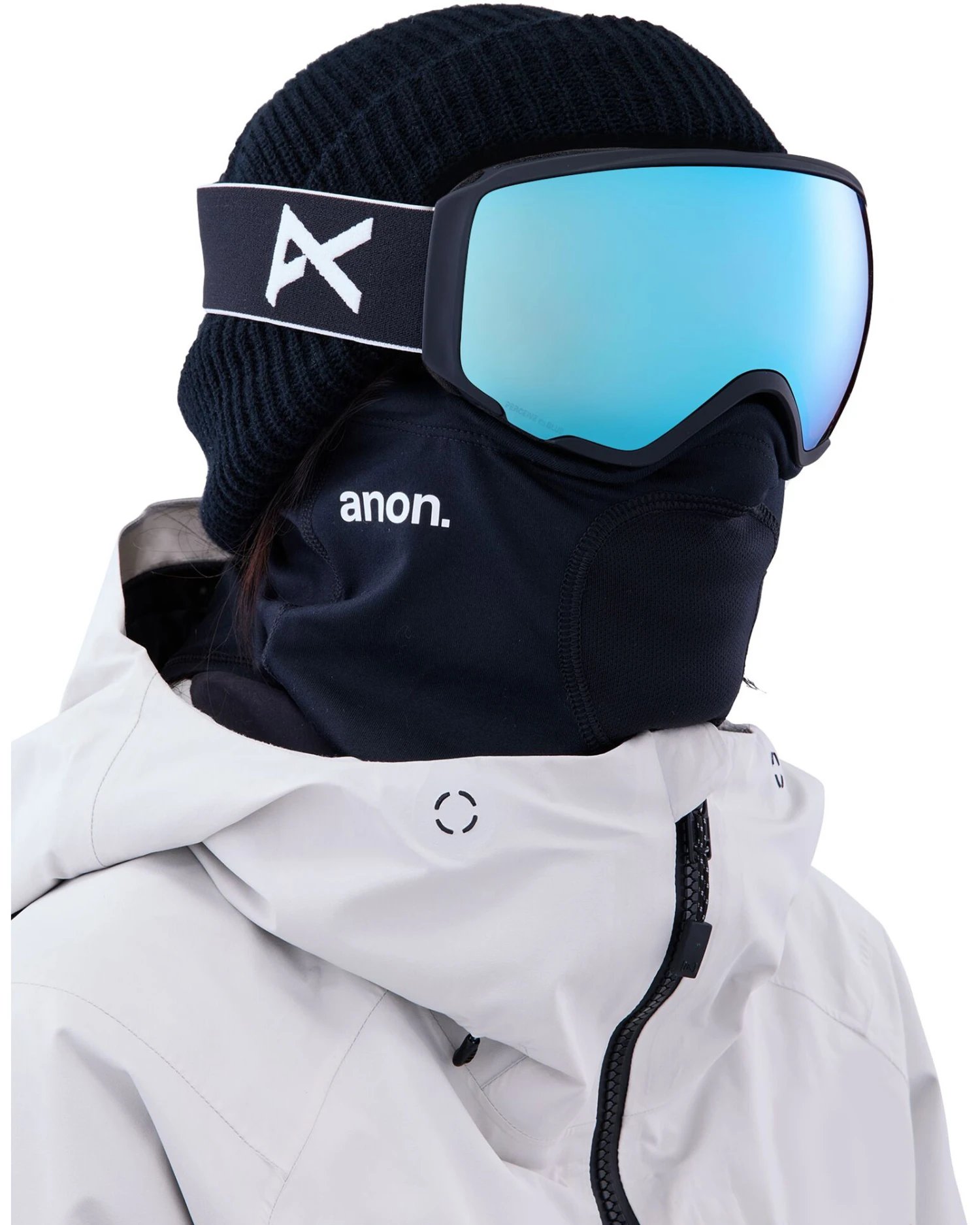 Anon WM1 Black / Perceive Variable Blue + Perceive Cloudy Pink Women's Goggles 2 Anon WM1 Black / Perceive Variable Blue + Perceive Cloudy Pink Women's Goggles - Image 2