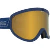 Volcom Footprints Dark Blue/White / Gold Chrome Goggles