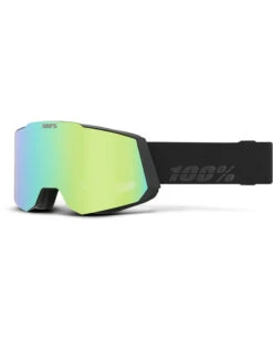 100% Essentail Black / HiPER Grey-Blue Green ML Mirror + HiPER Pink Turquoise ML Mirror Goggles